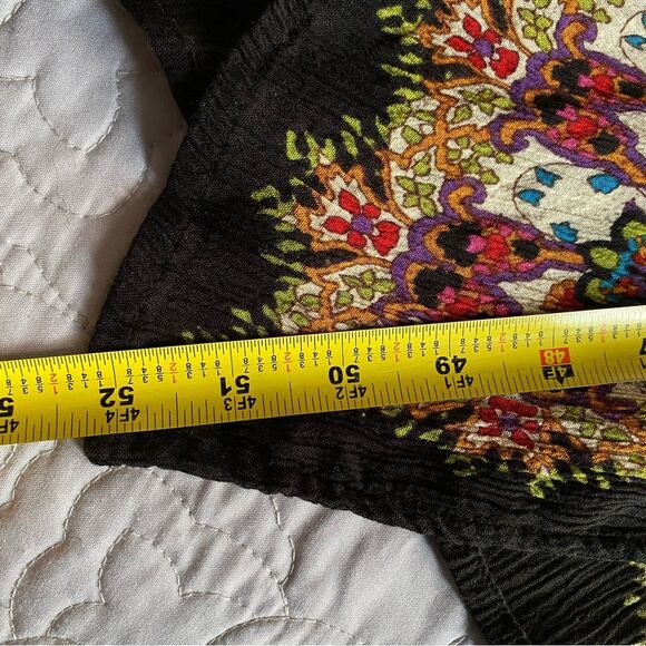 Boho Maxi L Dress Handkerchief Hem Cottage Indie Festival Hippie Bohemian B8 - Picture 11 of 13